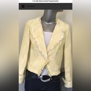 COPY - CAbi Daisy Yellow Frayed Collar Women's Jacket SZ S